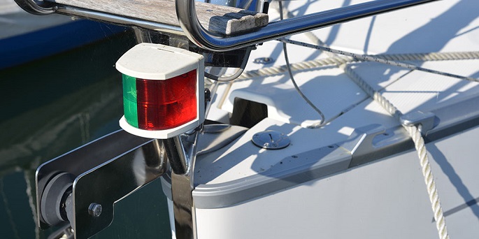 navigation light on a boat 
